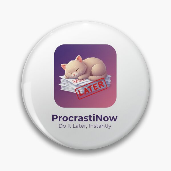 Item preview, Funny Fake App Sticker - ProcrastiNow Later App designed and sold by OrikuStudio.