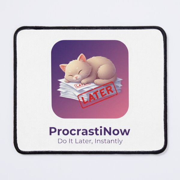 Item preview, Funny Fake App Sticker - ProcrastiNow Later App designed and sold by OrikuStudio.