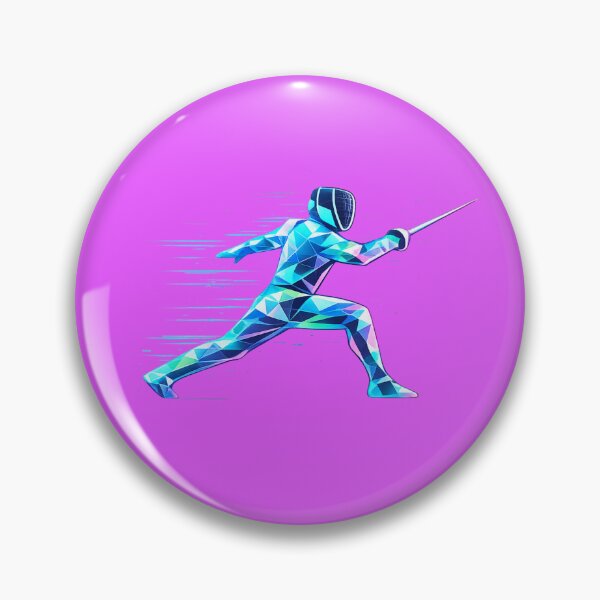 Item preview, Hologram Fencer – Iridescent Glitch designed and sold by ChillCharmStudio.