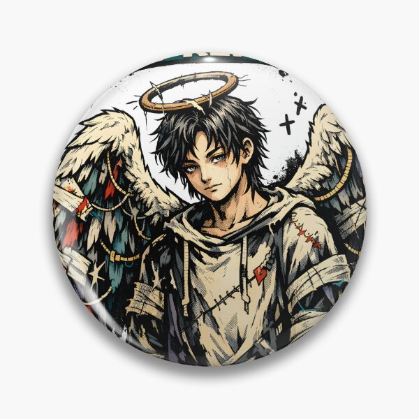 Item preview, Still Flying Just Repaired Bandaged Angel Art - Grunge Emotional Resilience & Healing Mode Graphic by Vivaan Studio designed and sold by Vivaan Studio.