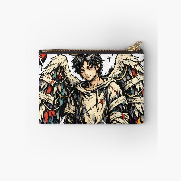 Item preview, Still Flying Just Repaired Bandaged Angel Art - Grunge Emotional Resilience & Healing Mode Graphic by Vivaan Studio designed and sold by Vivaan Studio.
