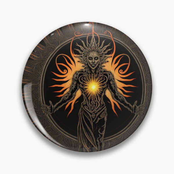 Item preview, Solar Deity - Abstract Celestial Humanoid Art designed and sold by AetherVibes.