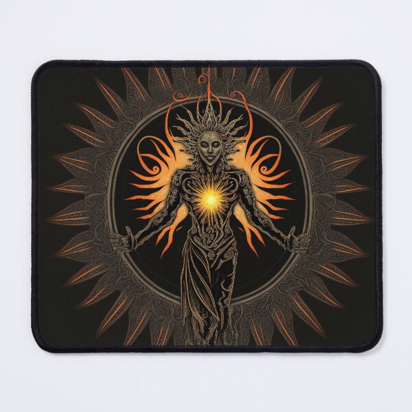 Item preview, Solar Deity - Abstract Celestial Humanoid Art designed and sold by AetherVibes.