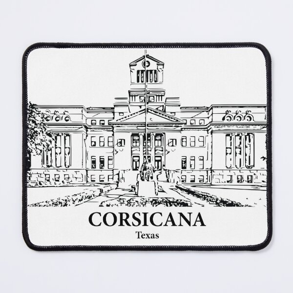 Item preview, Corsicana TX - Ink Cityscape Illustration designed and sold by Lakeric.