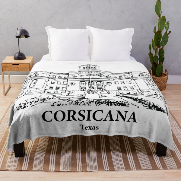 Item preview, Corsicana TX - Ink Cityscape Illustration designed and sold by Lakeric Cityscapes.