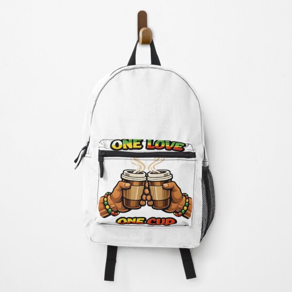 Item preview, One Love One Cup – Coffee Unity Cartoon Rasta Streetwear Tee designed and sold by It's Bro Brand ★ ★ ★ ★ ★.