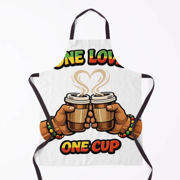 Item preview, One Love One Cup – Coffee Unity Cartoon Rasta Streetwear Tee designed and sold by It's Bro Brand ★ ★ ★ ★ ★.
