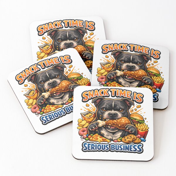 Item preview, Snack Time Is Serious Business Bulldog Illustration designed and sold by InkInduldge.