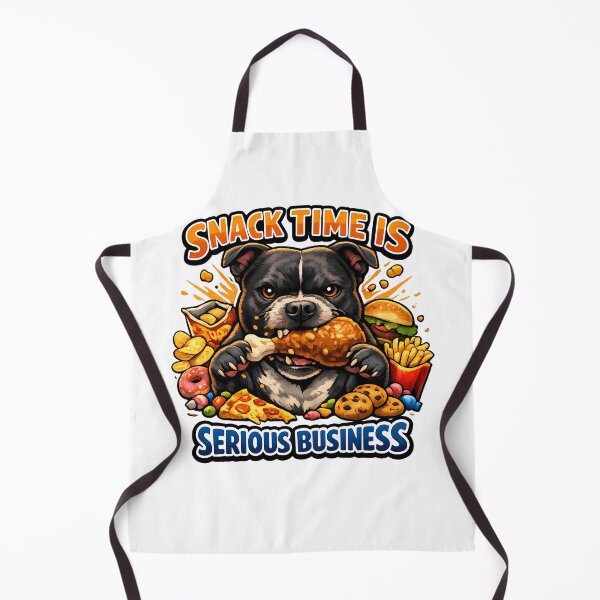 Item preview, Snack Time Is Serious Business Bulldog Illustration designed and sold by InkInduldge.