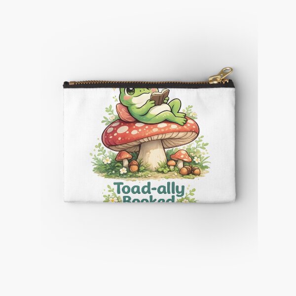 Item preview, Toad-ally Booked Frog Sticker - Cute Reading Pun designed and sold by WAUZ.