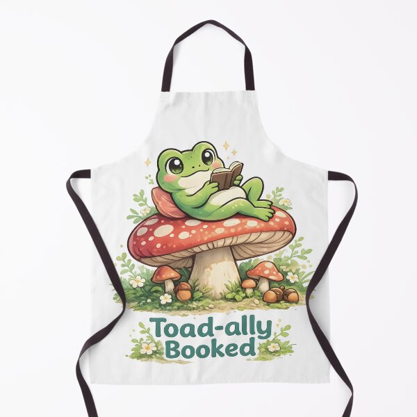 Item preview, Toad-ally Booked Frog Sticker - Cute Reading Pun designed and sold by WAUZ.