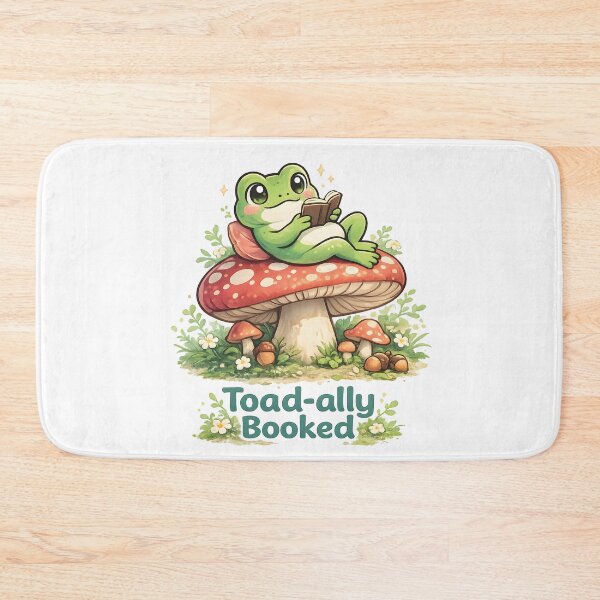 Item preview, Toad-ally Booked Frog Sticker - Cute Reading Pun designed and sold by WAUZ.