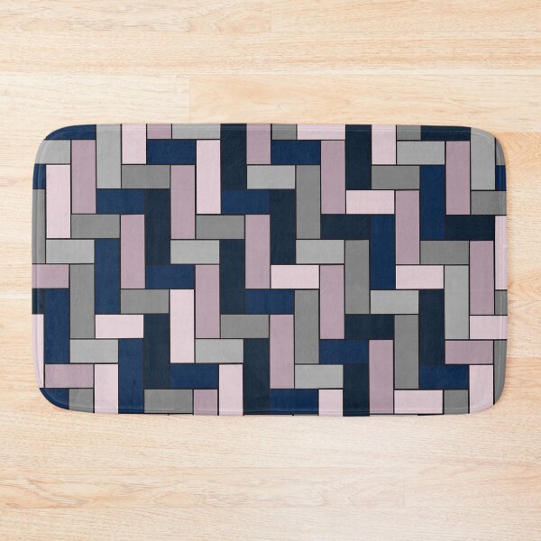 Item preview, Geometric Pattern in Blue, Grey and Pink designed and sold by OneThreeSix.
