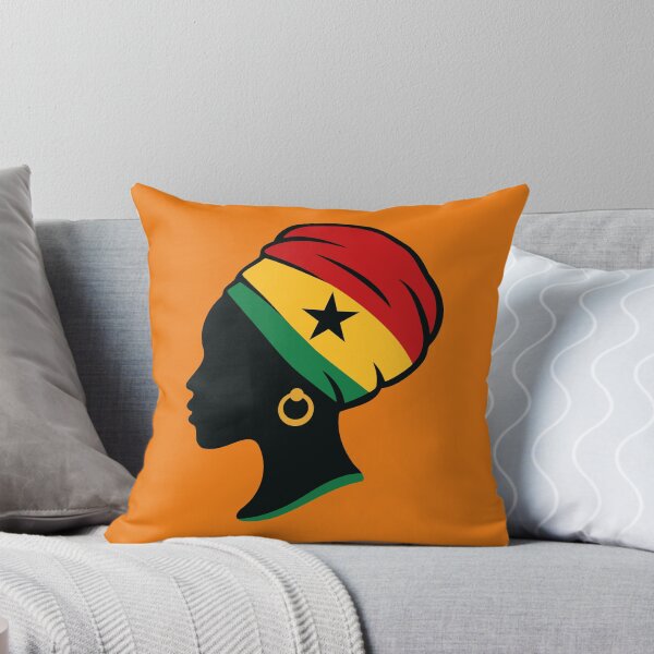 Item preview, Minimalist African Woman Silhouette | Ghana Flag Black Star designed and sold by MammothArt.