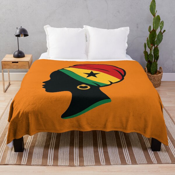 Item preview, Minimalist African Woman Silhouette | Ghana Flag Black Star designed and sold by MammothArt.