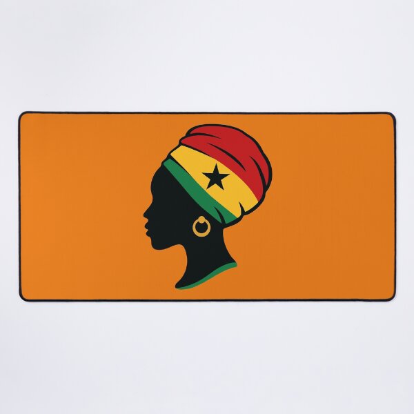 Item preview, Minimalist African Woman Silhouette | Ghana Flag Black Star designed and sold by MammothArt.