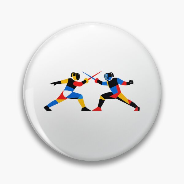 Item preview, Bauhaus Fencing – Color Block Duo designed and sold by ChillCharmStudio.