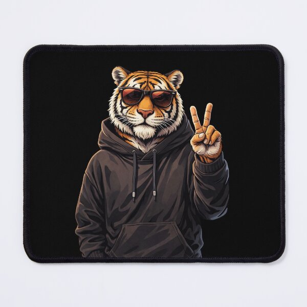 Item preview, Cool Streetwear Tiger Peace Sign – Gen Z Urban Lifestyle Animal Art designed and sold by ColorSplash123.