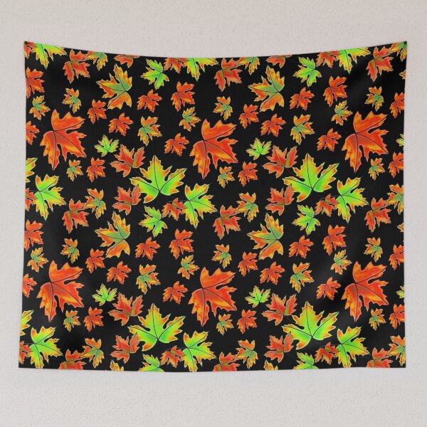 Item preview, Autumn leaf pattern, Fall leaves, Maple leaves, red and orange leaves  designed and sold by hollycooper.
