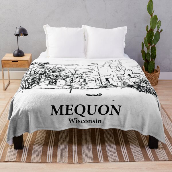 Item preview, Mequon WI - Ink Cityscape Illustration designed and sold by Lakeric.