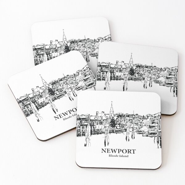 Item preview, Newport RI - Ink Cityscape Illustration designed and sold by Lakeric Cityscapes.