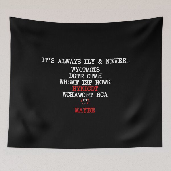 Item preview, It's Always Ily And Never WYCTMCTS DGTS Hockey Romance Quote designed and sold by Artifyo.