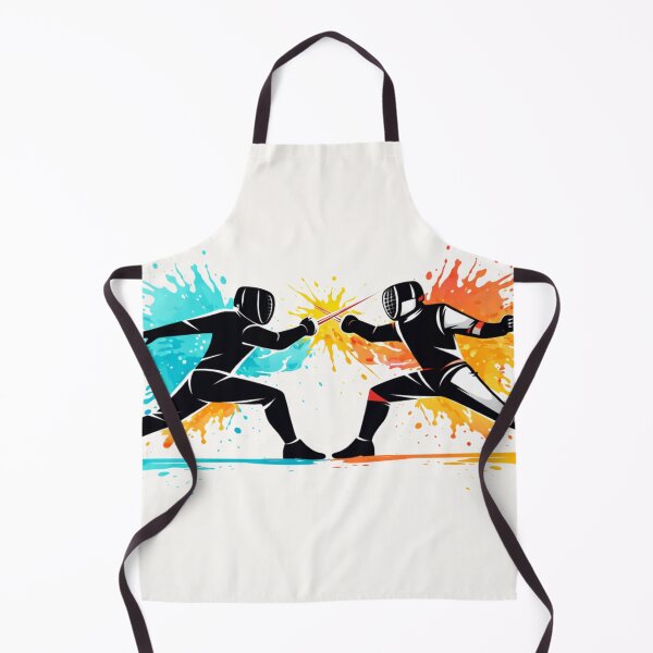 Item preview, Paint Burst Duel – Modern Fencing designed and sold by ChillCharmStudio.