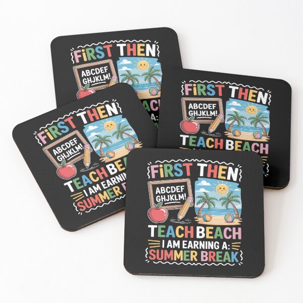 Item preview, First Teach Then Beach I Am Earning A Summer Break Teachers designed and sold by angolinnArt.