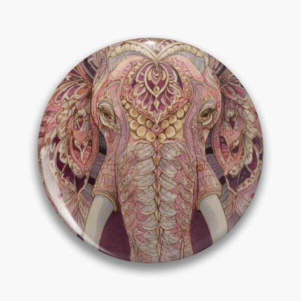 Item preview, Elephant head with detailed patterns designed and sold by anytka.
