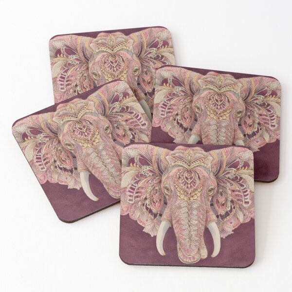 Item preview, Elephant head with detailed patterns designed and sold by anytka.