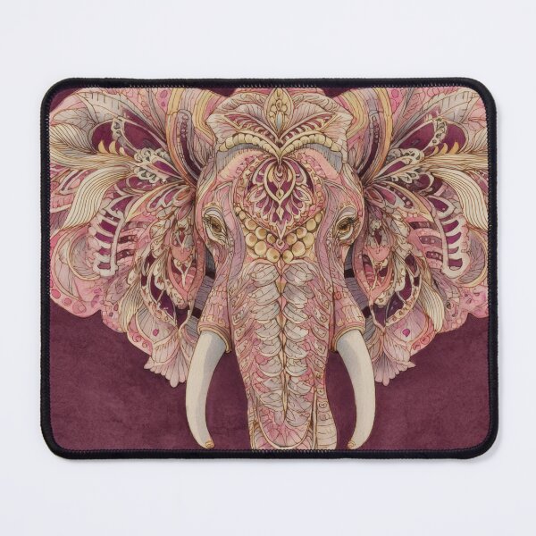 Item preview, Elephant head with detailed patterns designed and sold by anytka.