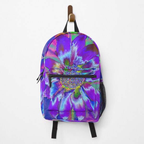 Item preview, Purple retro psychedelic sunflower illustration, flower power  designed and sold by hollycooper.