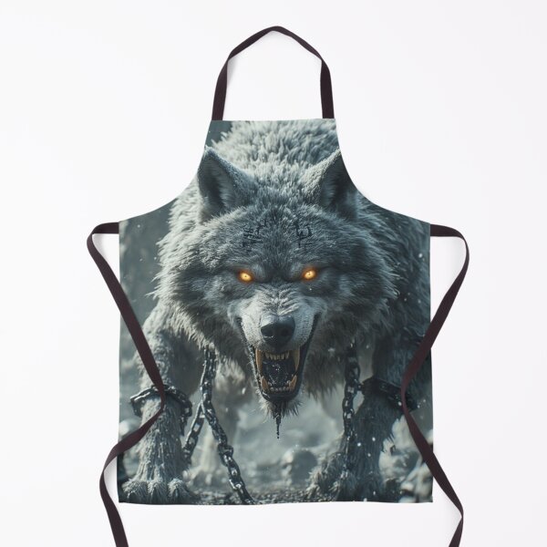 Item preview, Fenrir the Bound Wolf - Norse Mythology Winter Apocalypse Art designed and sold by Eden Underground Radio (Official Merch).