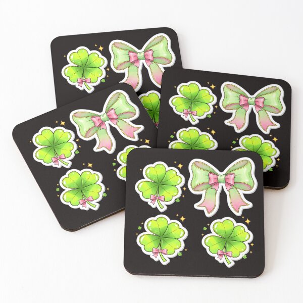 Item preview, Brushstroke Shamrock coquette, lucky shamrock, Bow Shamrock, St. Pattys Day, patrick day  designed and sold by DesignDenDo ⭐⭐⭐⭐⭐.