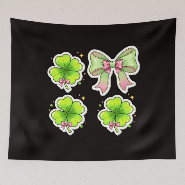 Item preview, Brushstroke Shamrock coquette, lucky shamrock, Bow Shamrock, St. Pattys Day, patrick day  designed and sold by DesignDenDo ⭐⭐⭐⭐⭐.