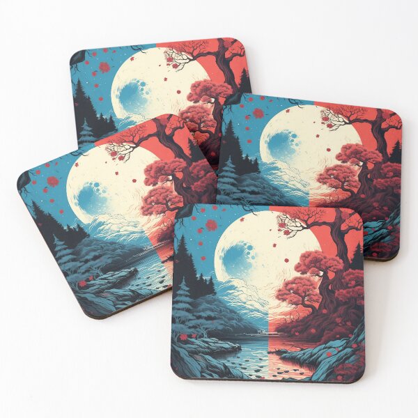 Item preview, Yin Yang Moon & Trees Art designed and sold by AetherVibes.