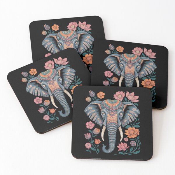 Item preview, Floral Elephant Spring Nature Save The Elephants designed and sold by angolinnArt.