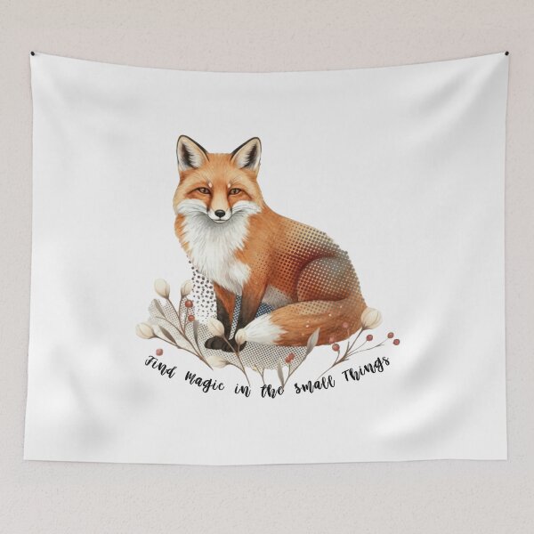 Item preview, Vintage Fox with Botanical Accents designed and sold by Furr-n-Purr.