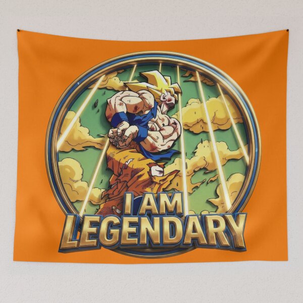 Item preview, Legendary Anime Hero Power-Up – Manga Style Illustration designed and sold by Artistic canvas store.