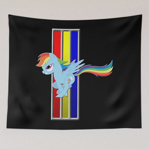Item preview, Mustang Rainbow Dash (Logo) designed and sold by jaysxtreme.