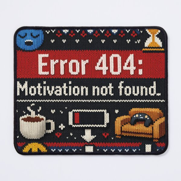 Item preview, Error 404 Motivation not found: Funny knitting design designed and sold by Mauswohn.