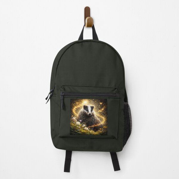Item preview, Badger Pollinator Spirit – Glowing Spring Guardian Wildlife Art designed and sold by GeoWild Designs.