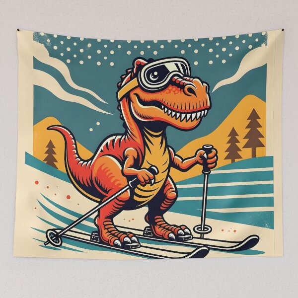 Item preview, Ski Rex Dad Funny Skiing Dadasaurus Winter Sports designed and sold by Jokerstyle.
