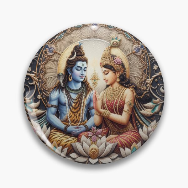 Item preview, Shiva Parvati Divine Harmony Lotus designed and sold by ApproachingZion.