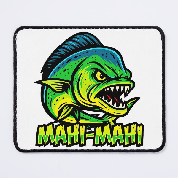 Artikelvorschau, Mahi-Mahi-Monster-Angelgrafik | Aggressive Goldmakrelen-Kunst entworfen und verkauft von WayoftheWater.