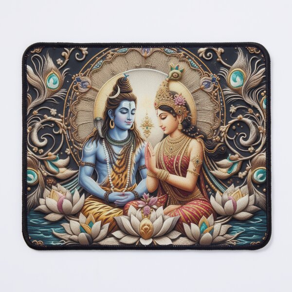 Item preview, Shiva Parvati Divine Harmony Lotus designed and sold by ApproachingZion.