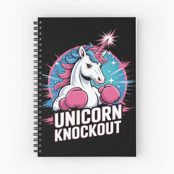 Item preview, pink Unicorn with boxing gloves designed and sold by MarkLeedsArt.