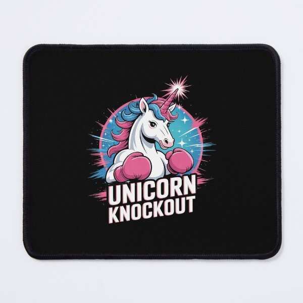 Item preview, pink Unicorn with boxing gloves designed and sold by MarkLeedsArt.