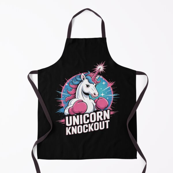Item preview, pink Unicorn with boxing gloves designed and sold by MarkLeedsArt.