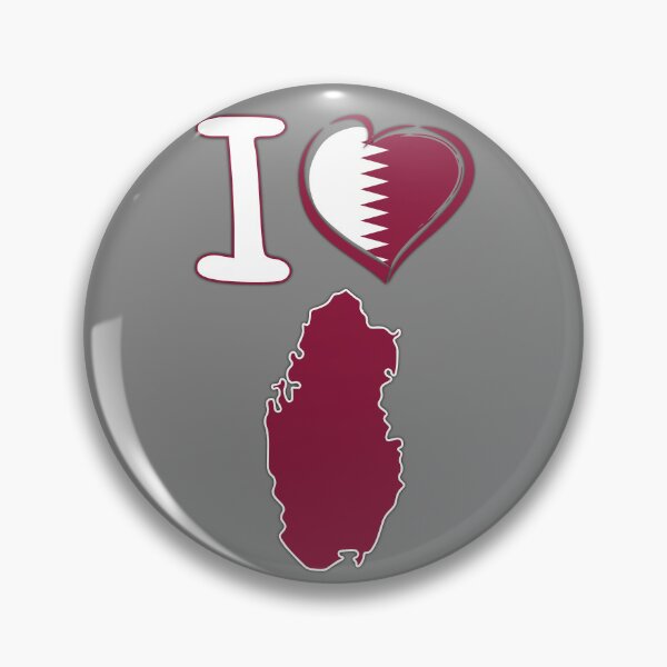 Item preview, I Love Qatar - Stylish Heart Flag & Map Silhouette designed and sold by mashmosh.